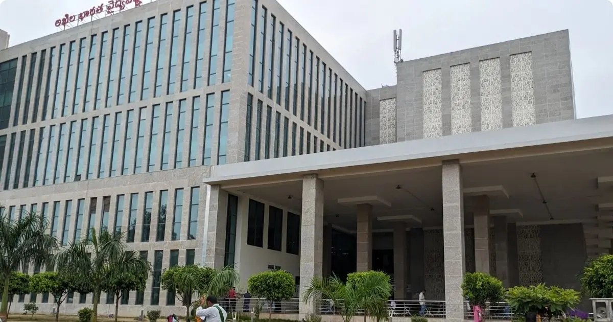 AIIMS Mangalagiri, Andhra Pradesh — campus exterior