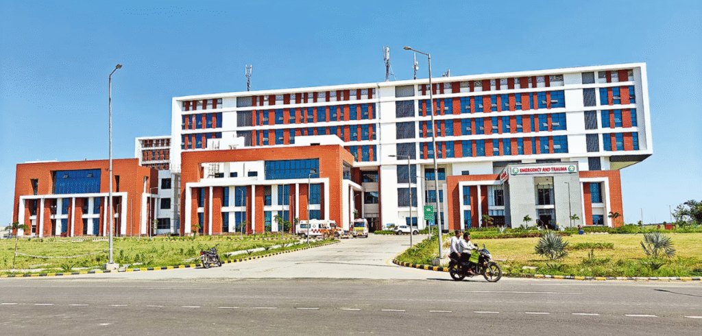 AIIMS Rajkot, Gujarat — campus exterior